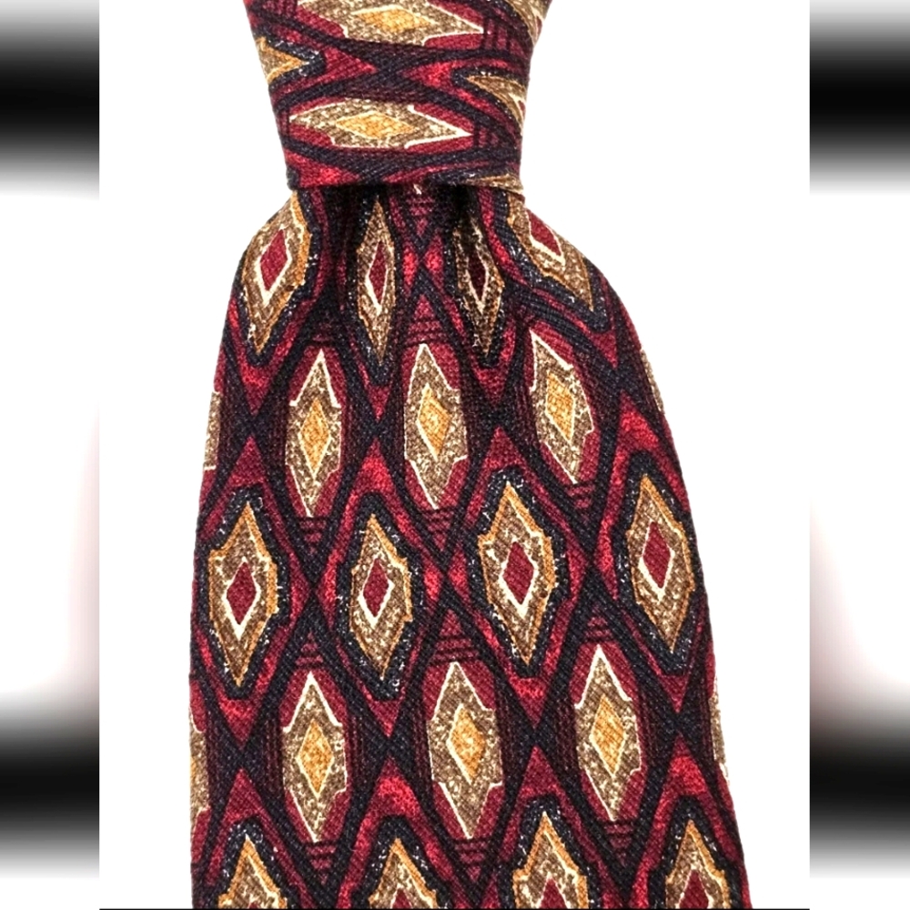Ike Behar New York Designer Tie Silk Red  59"X4" Designer